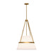 Alora Canada - One Light Pendant - Oliver - Aged Gold/White Linen|Matte Black/White Linen- Union Lighting Luminaires Decor