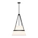Alora Canada - One Light Pendant - Oliver - Aged Gold/White Linen|Matte Black/White Linen- Union Lighting Luminaires Decor