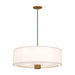 Alora Canada - Three Light Pendant - Theo - Aged Gold/White Linen|Matte Black/White Linen- Union Lighting Luminaires Decor