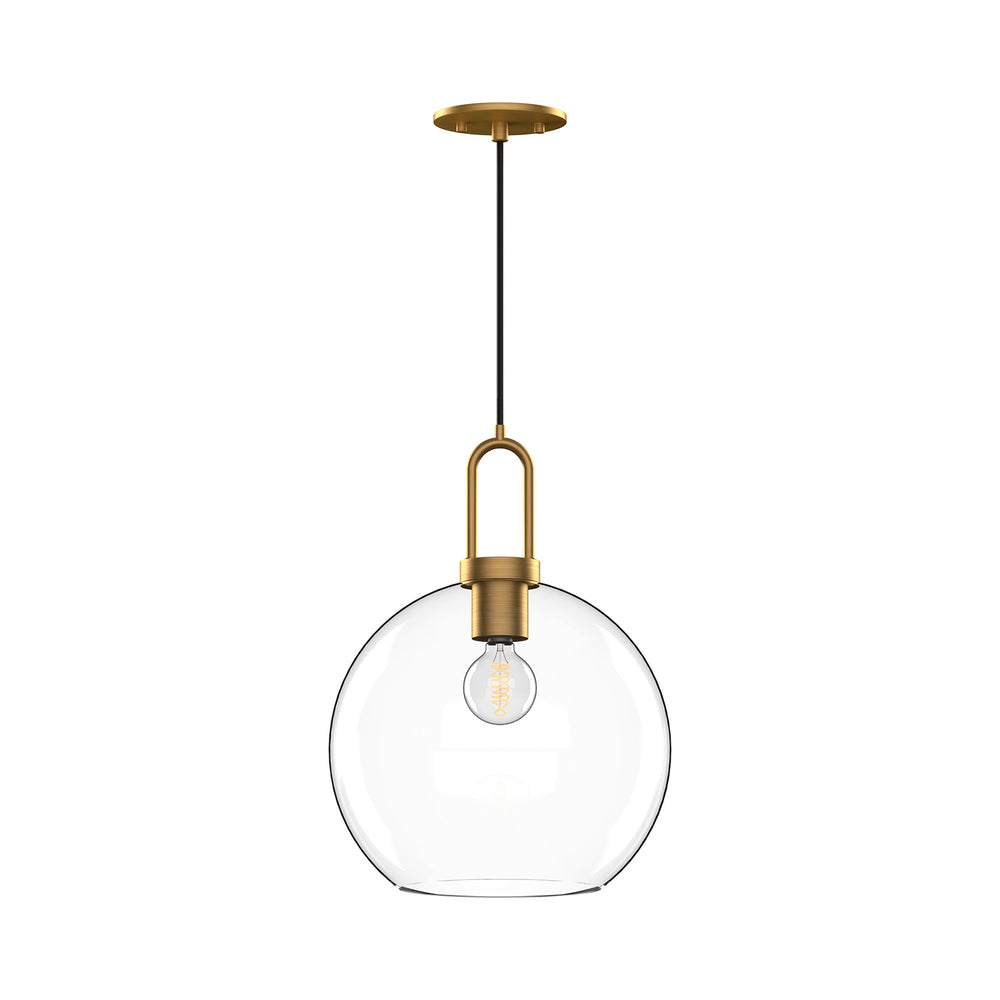 Alora Canada - One Light Pendant - Soji - Aged Gold- Union Lighting Luminaires Decor