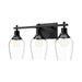 Alora Canada - Three Light Bathroom Fixtures - Kingsley - Aged Gold/Clear Glass|Brushed Nickel/Clear Glass|Clear Glass/Matte Black- Union Lighting Luminaires Decor