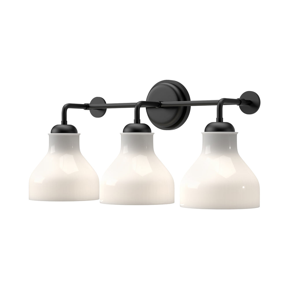 Alora Canada - Three Light Bathroom Fixtures - Westlake - Brushed Nickel/Glossy Opal Glass|Glossy Opal Glass/Matte Black- Union Lighting Luminaires Decor