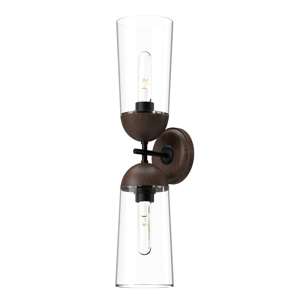 Alora Canada - Two Light Vanity - Emil - Aged Gold/Walnut|Matte Black/Walnut|White/White Oak- Union Lighting Luminaires Decor
