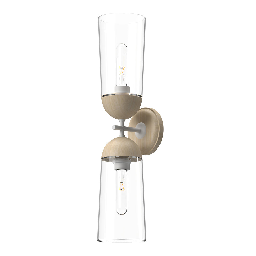 Alora Canada - Two Light Vanity - Emil - Aged Gold/Walnut|Matte Black/Walnut|White/White Oak- Union Lighting Luminaires Decor