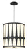 Crystorama - Four Light Pendant - Royston - Black- Union Lighting Luminaires Decor