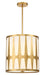 Crystorama - Four Light Pendant - Royston - Antique Gold- Union Lighting Luminaires Decor