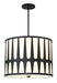 Crystorama - Five Light Pendant - Royston - Black- Union Lighting Luminaires Decor