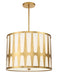 Crystorama - Five Light Pendant - Royston - Antique Gold- Union Lighting Luminaires Decor