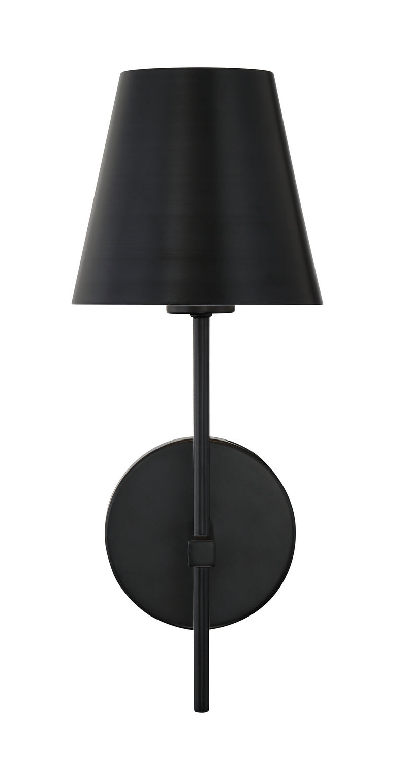 Crystorama - One Light Wall Sconce - Xavier - Matte Black- Union Lighting Luminaires Decor