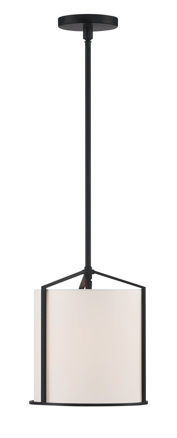 Crystorama - One Light Pendant - Carlyn - Black- Union Lighting Luminaires Decor