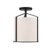 Crystorama - One Light Semi Flush Mount - Carlyn - Black- Union Lighting Luminaires Decor