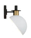 Crystorama - One Light Wall Sconce - Gigi - Black + Aged Brass- Union Lighting Luminaires Decor