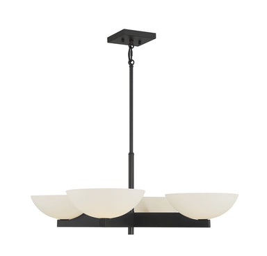 Savoy House - Four Light Chandelier - Fallon - Matte Black- Union Lighting Luminaires Decor