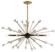 Savoy House - Six Light Chandelier - Ariel - Como Black with Gold- Union Lighting Luminaires Decor