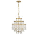 Savoy House - Three Light Mini Chandelier - Luna - Warm Brass- Union Lighting Luminaires Decor