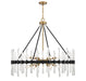 Savoy House - 12 Light Chandelier - Santiago - Matte Black w/Warm Brass- Union Lighting Luminaires Decor