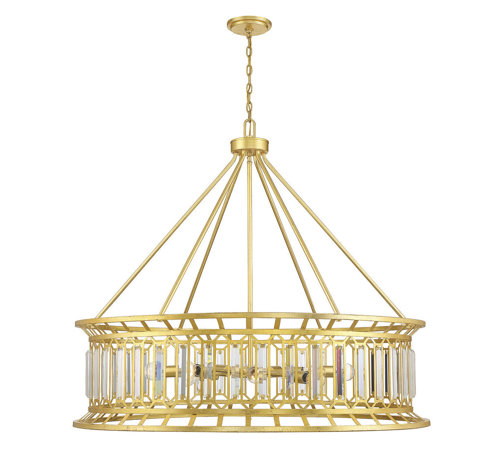 Savoy House - Ten Light Chandelier - Daintree - True Gold- Union Lighting Luminaires Decor