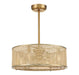 Savoy House - Four Light Fan D'lier - Astoria - Warm Brass- Union Lighting Luminaires Decor