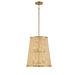 Savoy House - Six Light Pendant - Astoria - Natural with Warm Brass- Union Lighting Luminaires Decor