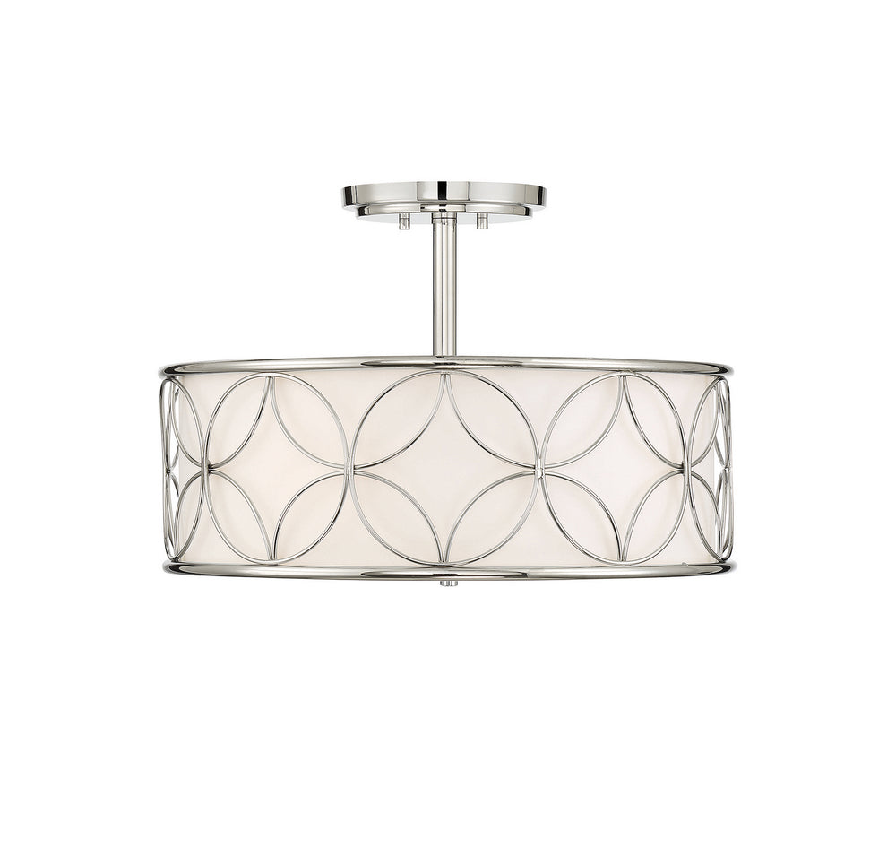Savoy House - Four Light Semi-Flush Mount - Reid - Polished Nickel- Union Lighting Luminaires Decor