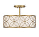Savoy House - Four Light Semi-Flush Mount - Reid - Warm Brass- Union Lighting Luminaires Decor