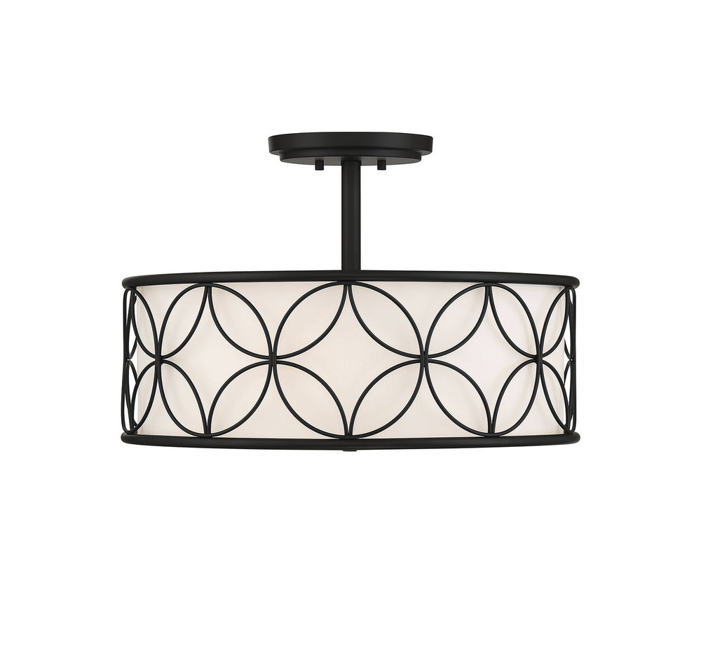 Savoy House - Four Light Semi-Flush Mount - Reid - Matte Black- Union Lighting Luminaires Decor