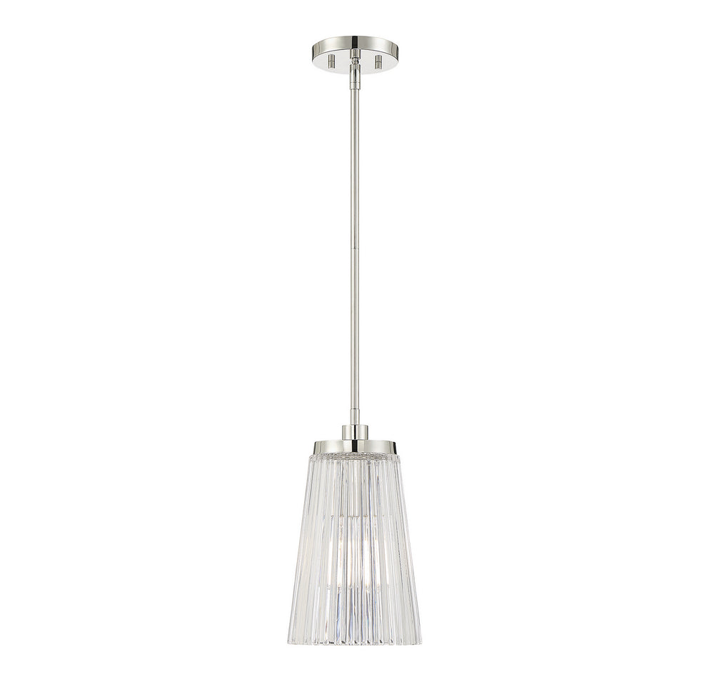 Savoy House - One Light Pendant - Chantilly - Polished Nickel- Union Lighting Luminaires Decor