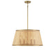 Savoy House - Six Light Pendant - Astoria - Natural with Warm Brass- Union Lighting Luminaires Decor