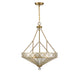 Savoy House - Four Light Pendant - Emerald - Warm Brass- Union Lighting Luminaires Decor