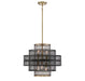 Savoy House - Six Light Pendant - Kelvin - Matte Black w/Warm Brass- Union Lighting Luminaires Decor