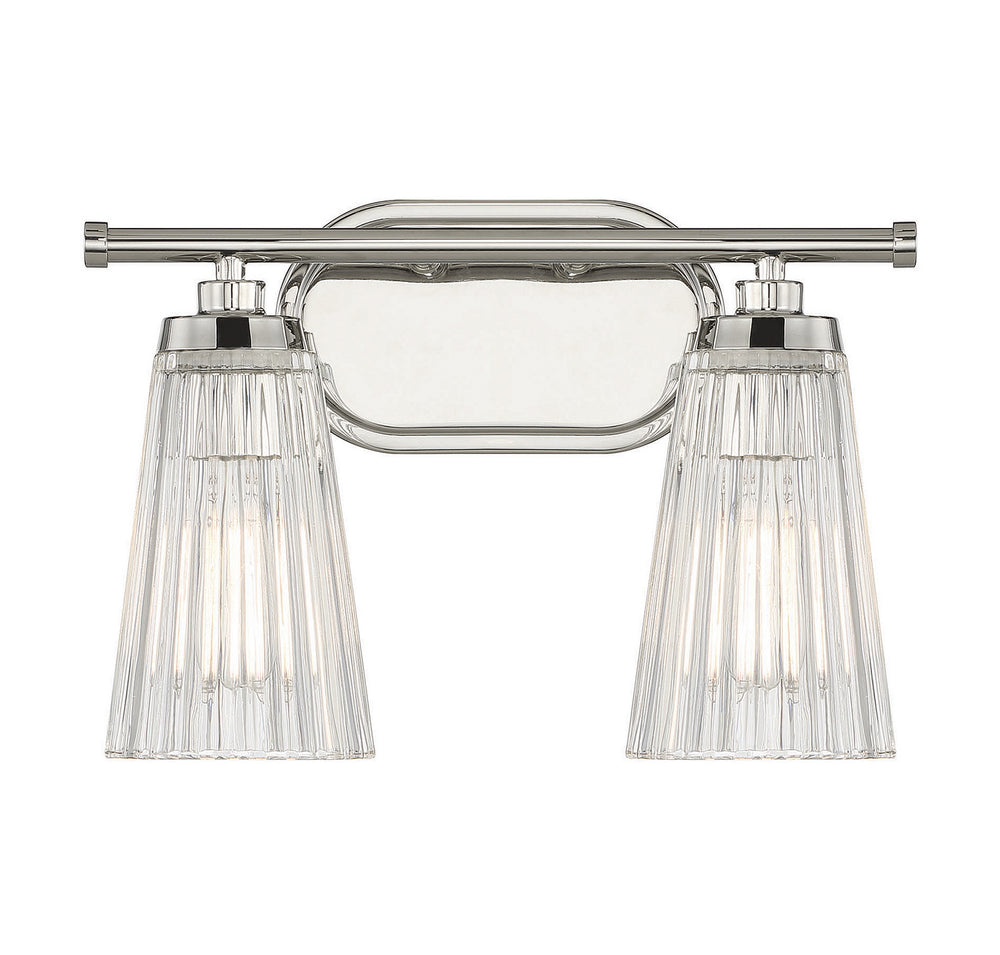 Savoy House - Two Light Bathroom Vanity - Chantilly - Polished Nickel- Union Lighting Luminaires Decor