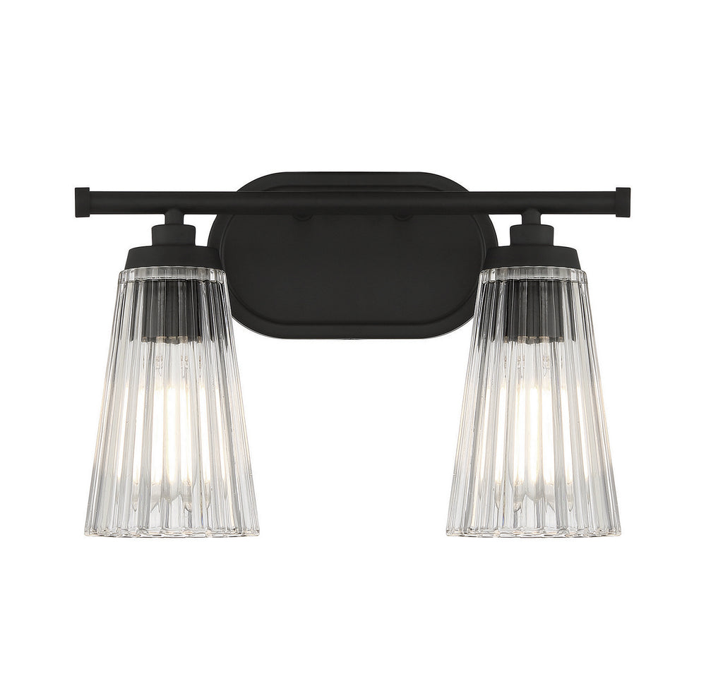 Savoy House - Two Light Bathroom Vanity - Chantilly - Matte Black- Union Lighting Luminaires Decor