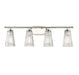 Savoy House - Four Light Bathroom Vanity - Chantilly - Polished Nickel- Union Lighting Luminaires Decor