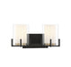 Savoy House - Two Light Bathroom Vanity - Eaton - Matte Black with Warm Brass Accents- Union Lighting Luminaires Decor