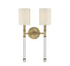 Savoy House - Two Light Wall Sconce - Fremont - Warm Brass- Union Lighting Luminaires Decor