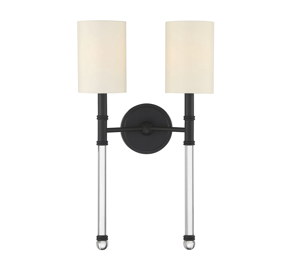 Savoy House - Two Light Wall Sconce - Fremont - Matte Black- Union Lighting Luminaires Decor
