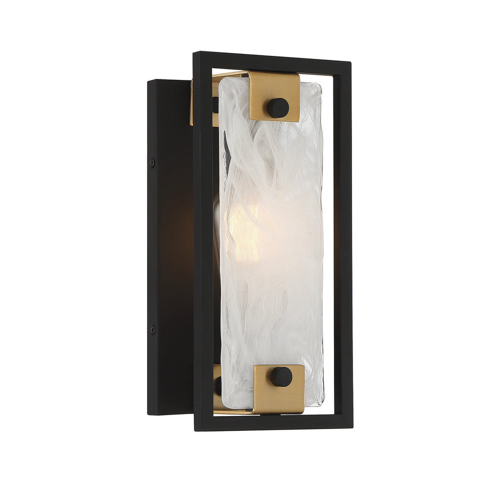 Savoy House - One Light Wall Sconce - Hayward - Matte Black w/Warm Brass- Union Lighting Luminaires Decor