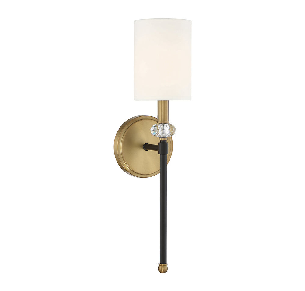Savoy House - One Light Wall Sconce - Tivoli - Matte Black w/Warm Brass- Union Lighting Luminaires Decor