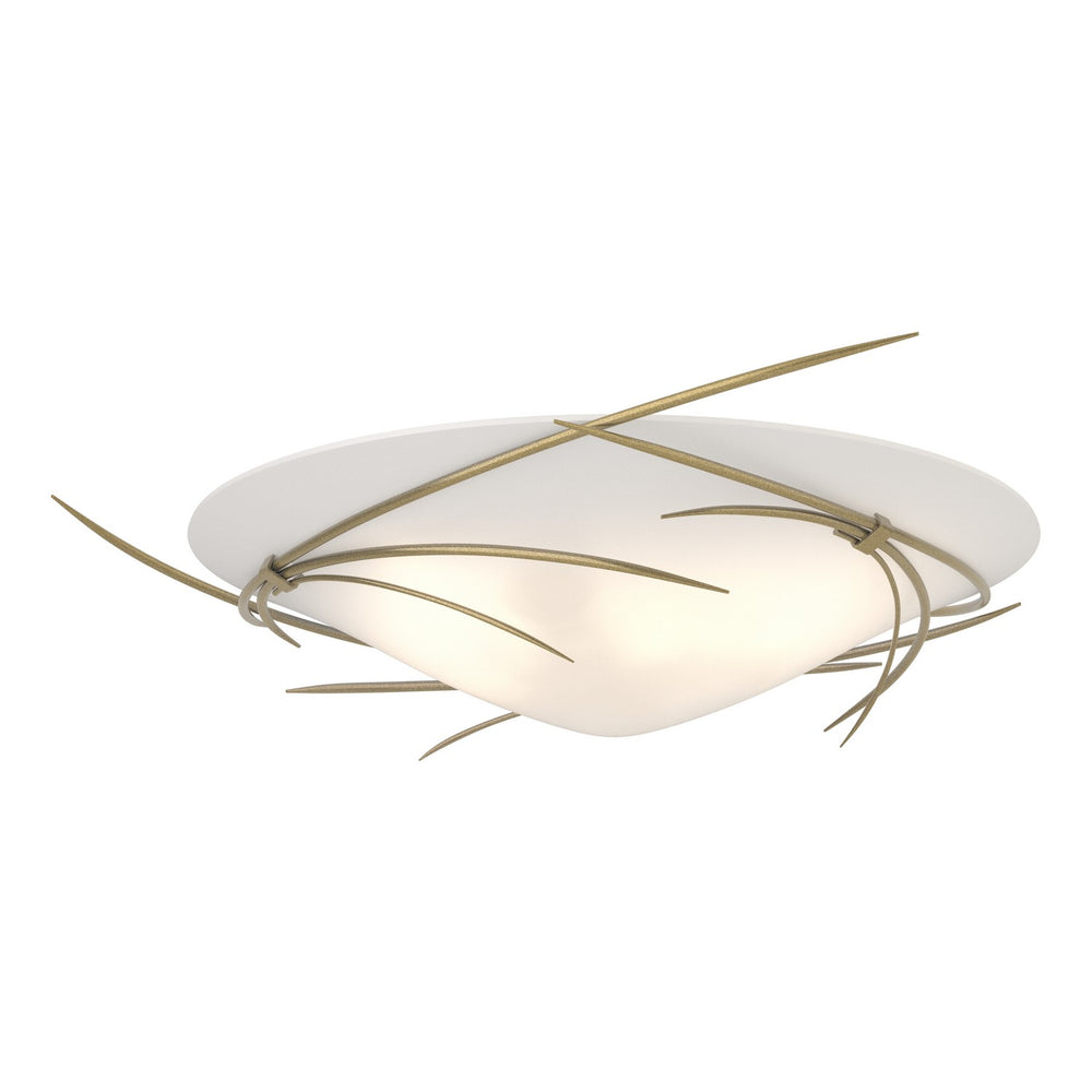 Hubbardton Forge - Three Light Semi-Flush Mount - Wisp - Modern Brass- Union Lighting Luminaires Decor