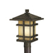 Kichler Canada - One Light Outdoor Post Mount - Cross Creek - Aged Bronze- Union Lighting Luminaires Decor