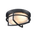 DVI Canada - Two Light Outdoor Flush Mount - Five Points Outdoor - Black with Half Opal Glass- Union Lighting Luminaires Decor
