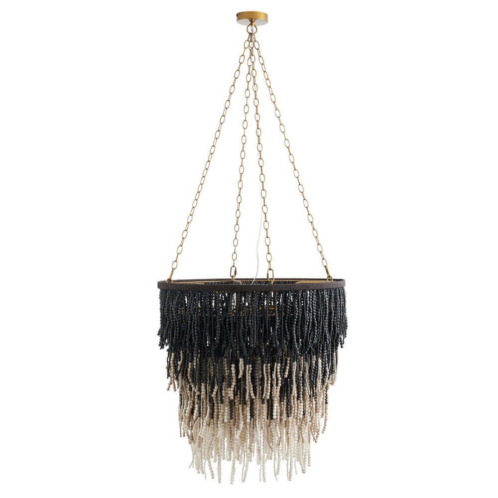 Arteriors - Five Light Chandelier - Lizzy - Black, White and Gray- Union Lighting Luminaires Decor