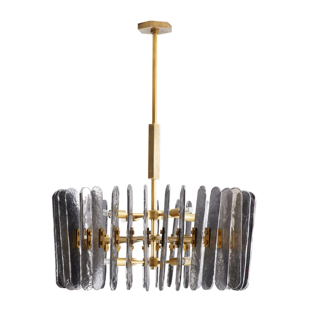 Arteriors - Eight Light Chandelier - Klaus - Smoke- Union Lighting Luminaires Decor