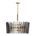 Arteriors - Eight Light Chandelier - Klaus - Smoke- Union Lighting Luminaires Decor