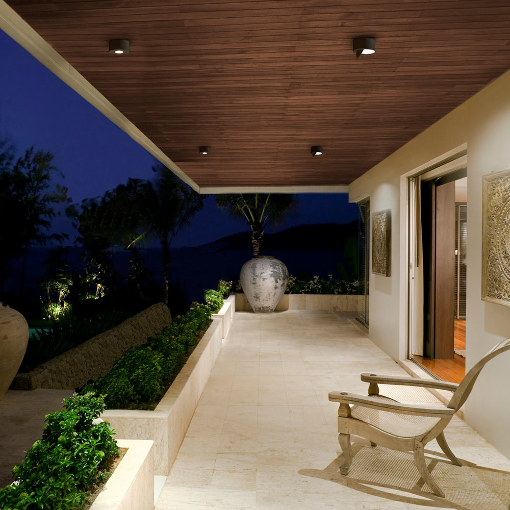 W.A.C. Canada - LED Outdoor Flush Mount - Peek - Black- Union Lighting Luminaires Decor