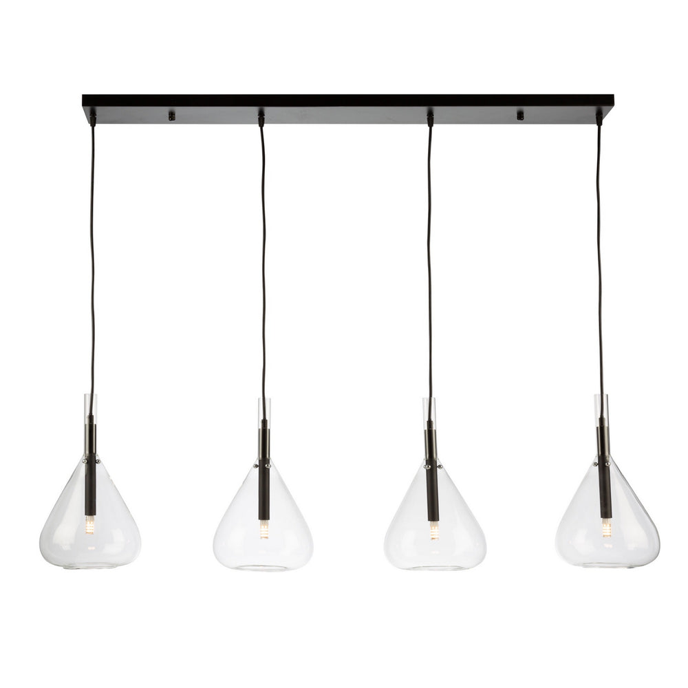 Artcraft Canada - Four Light Island Pendant - Conic - Black- Union Lighting Luminaires Decor