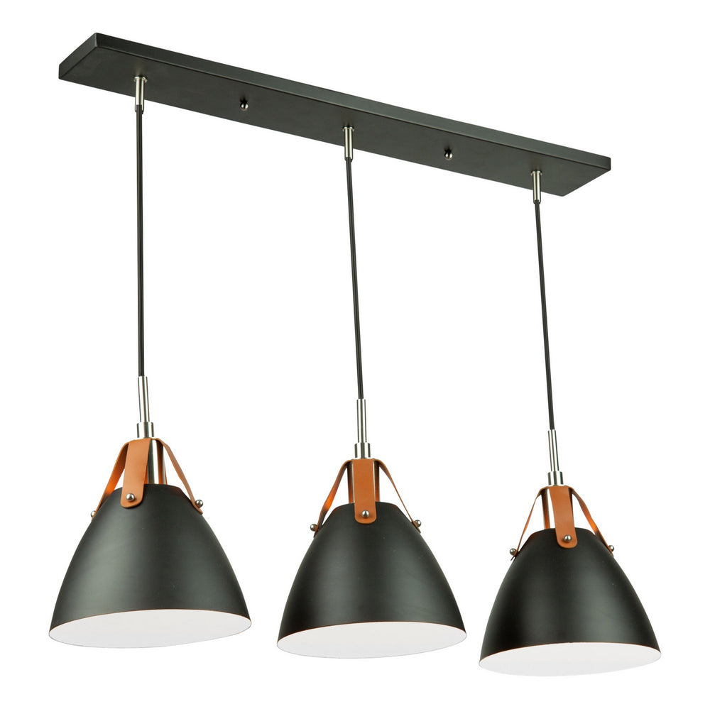 Artcraft Canada - Three Light Island Pendant - Tote - Black- Union Lighting Luminaires Decor