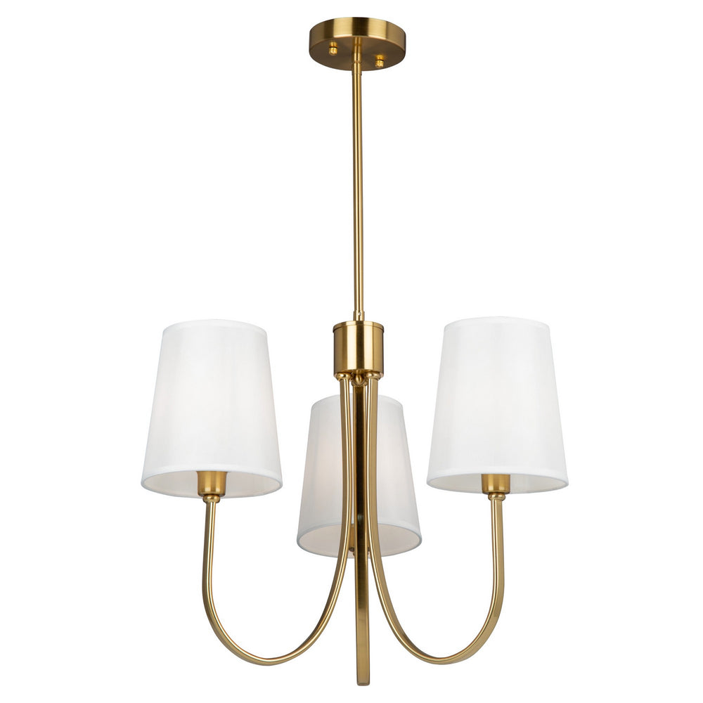 Artcraft Canada - Three Light Chandelier - Rhythm - Brushed Gold- Union Lighting Luminaires Decor