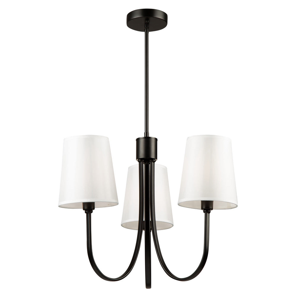 Artcraft Canada - Three Light Chandelier - Rhythm - Black- Union Lighting Luminaires Decor