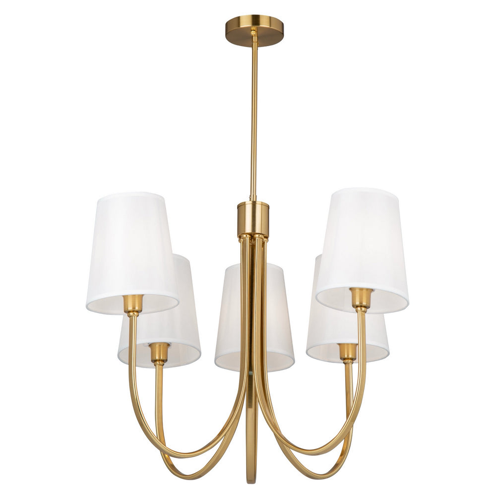 Artcraft Canada - Five Light Chandelier - Rhythm - Brushed Gold- Union Lighting Luminaires Decor